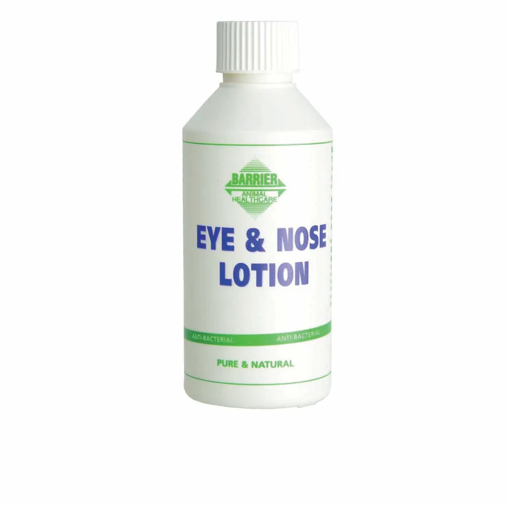 Bottle of Barrier Eye & Nose Lotion on a white background