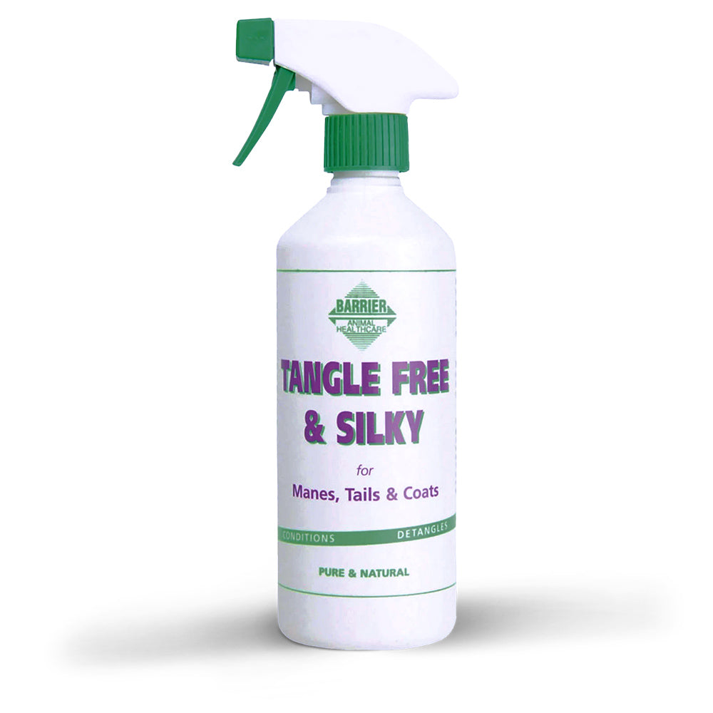 Barrier Tangle Free & Silky spray bottle on a white background
