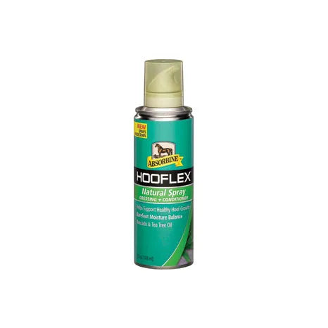 Can of Absorbine Hooflex Natural Hoof Spray for horses on a white background